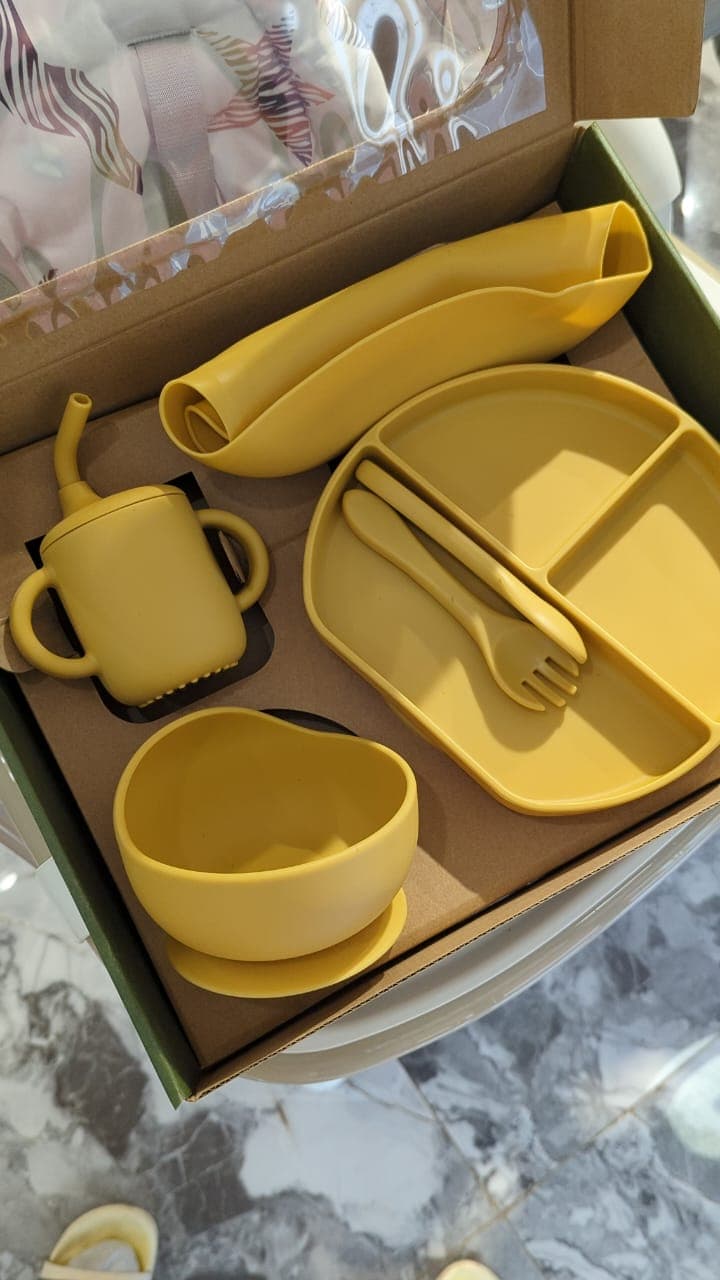 Set à manger en silicone pour bébé